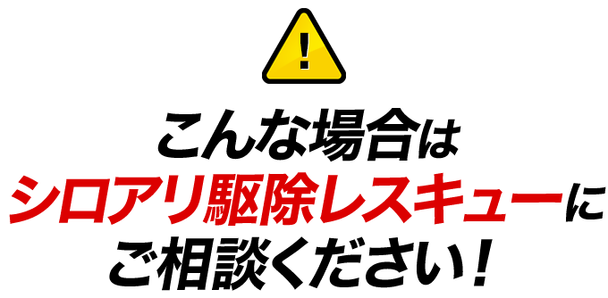 こんな場合はシロアリ駆除レスキューにご相談ください！